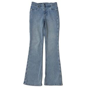 {aerie} "Everyday Soft" Blue High Rise Bootcut Stretch Pull On Denim Jeans